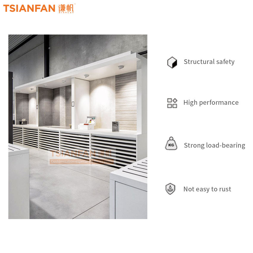 Expositor de porcelanato para sala de exposição, gaveta de mármore para exposição, unidade-CC010