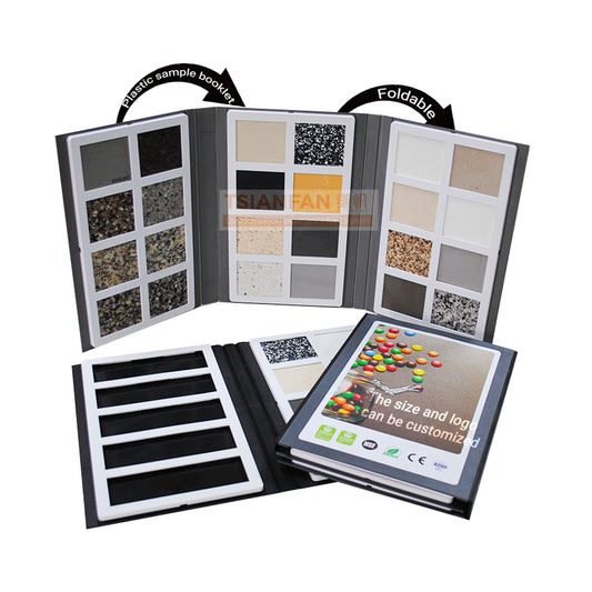 small pieces stone sample book plastic sample booklet