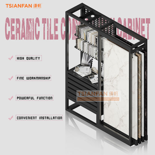 Premium ceramic tile sliding combination display cabinet display rack-CH905