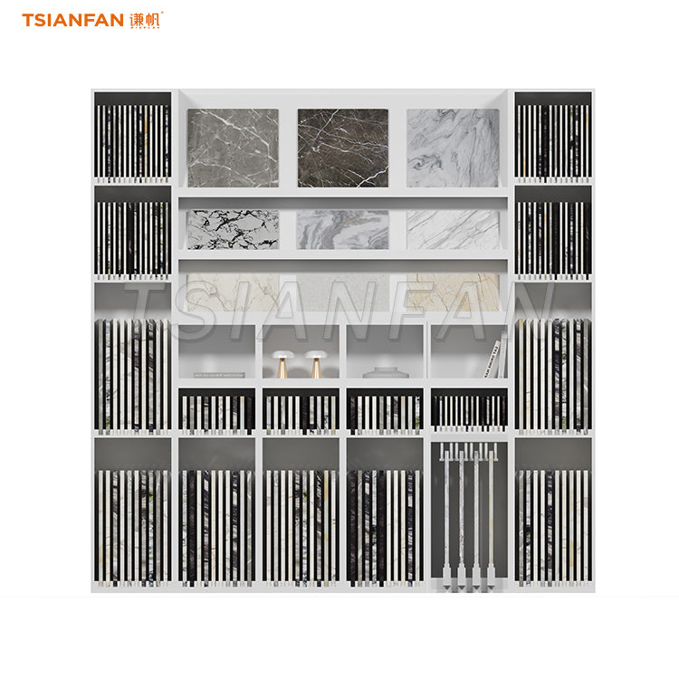 CZ126-Ceramic tile combination cabinet exhibition layout engineering stone black bracket