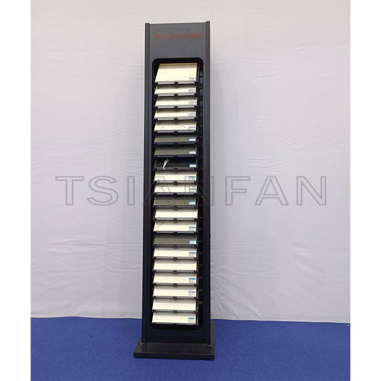 Floor-to-ceiling granite stone display stand for exhibition floor-to-ceiling display