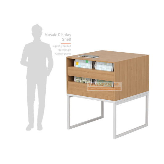 mosaic display cabinet wooden cabinet-MC1002