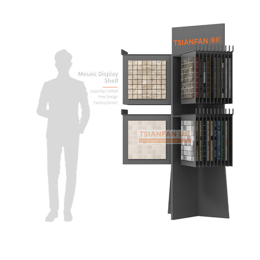 mosaic flooring display rack page turning displays-MF009