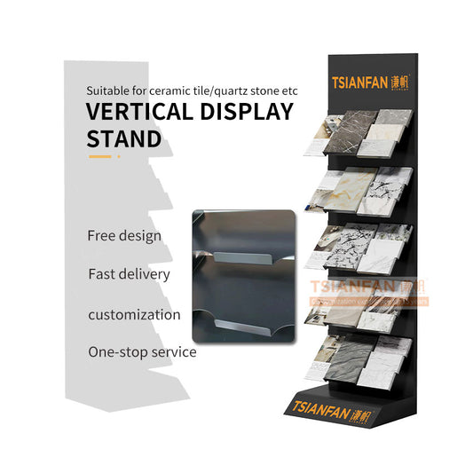 ceramic tiles floor stand granite sample display stands-SRL046