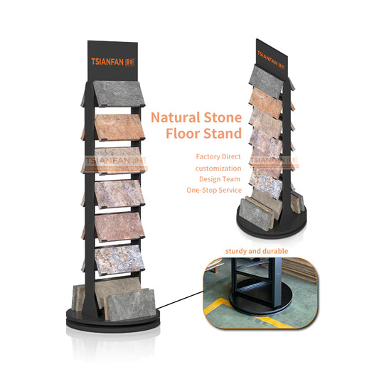 custom natural stone display stand tiles display rack-SW322