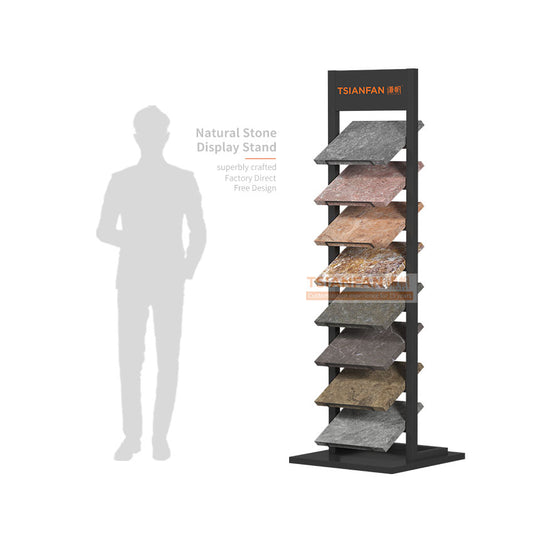 quartz display stand granite sample display rack-SW325