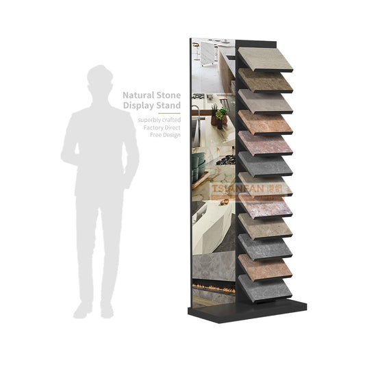 natural stone floor stand tile displays for showrooms-SW347