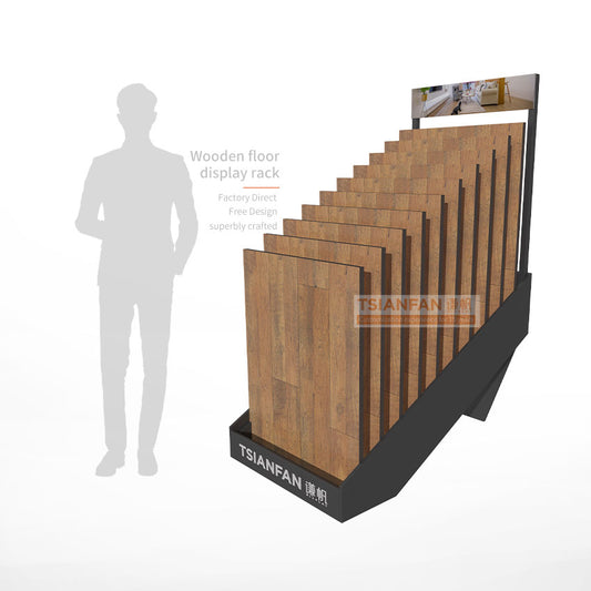 Custom hardwood floor displays walnut floor display rack-WE031