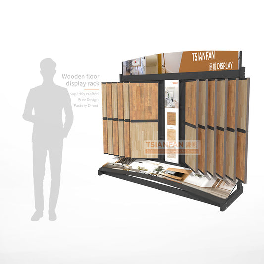 Expositor de piso de madera con giro de página - WF802
