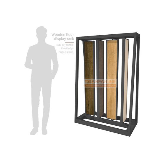 wood showroom display stand wood flooring display rack-WL1026