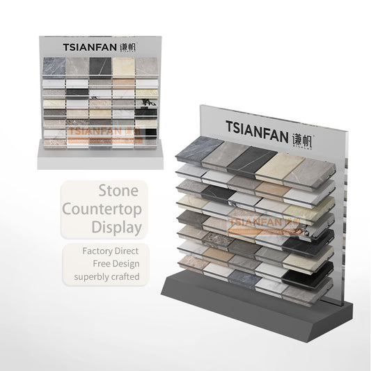 marble displays tile showroom display stands-SRT048