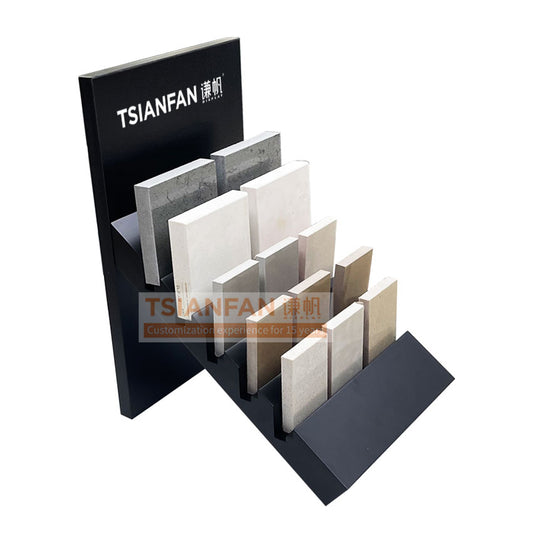 TM038-3 China Factory Showroom Quartz Table Display Rack Granite Mdf Countertop Stand artificial Stone Tile countertop Marble Displays Rack