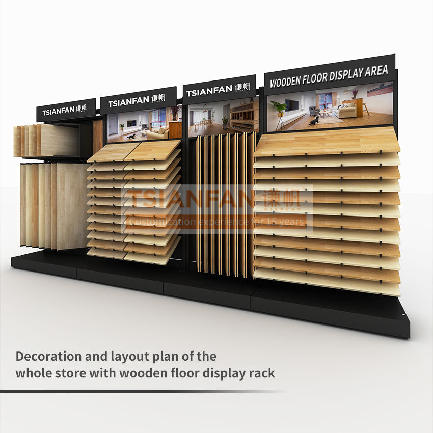 2022 New Type Wing Sample Tile Display Flooring Display Combination Stand Parquet Wood Floor Metal Rack Flooring Display Racks WDF011-3