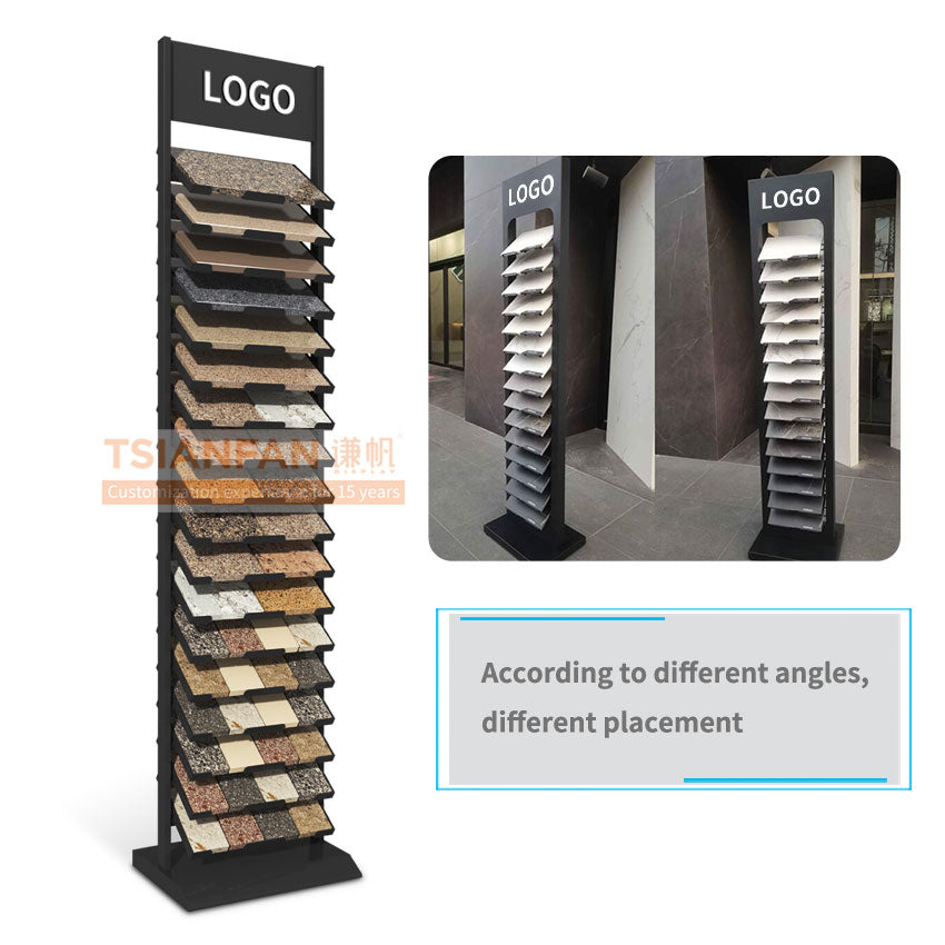 Artificial stone sample floor stand exhibition hall display stand
