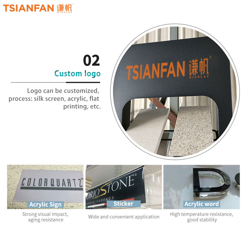 Floor-standing display stand, exhibition layout, engineering stone display bracket