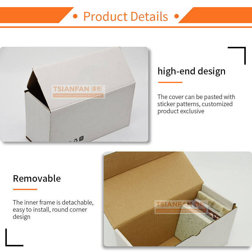 quartz sample box cardboard display box