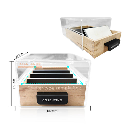 wooden sample box for tiles display