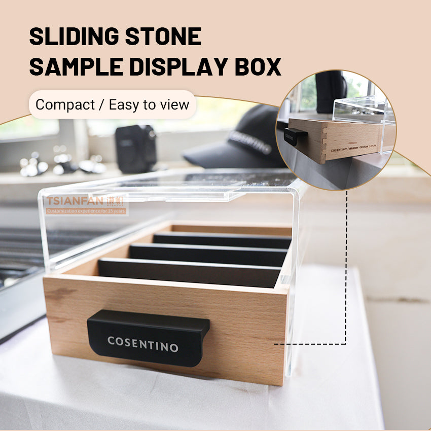 wooden sample box for tiles display
