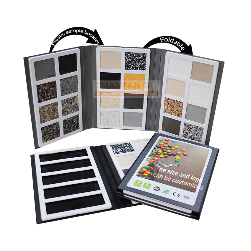 small pieces stone sample book plastic sample booklet