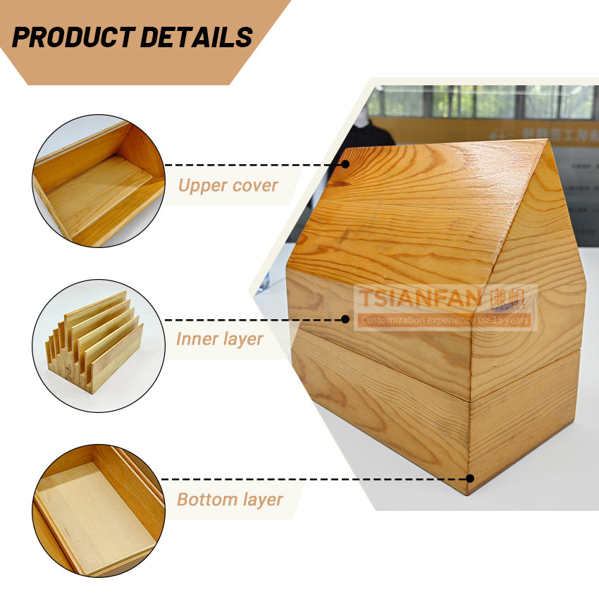 wooden sample box for stone displays tile storage slution