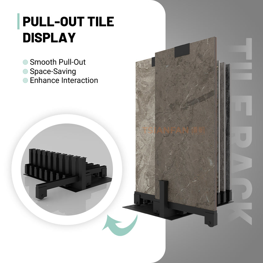 granite samples push pull display stand wholesale-CT925