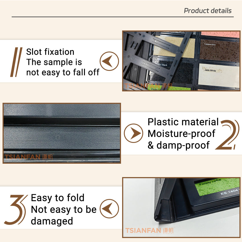 sample stone plastic display book wholesale