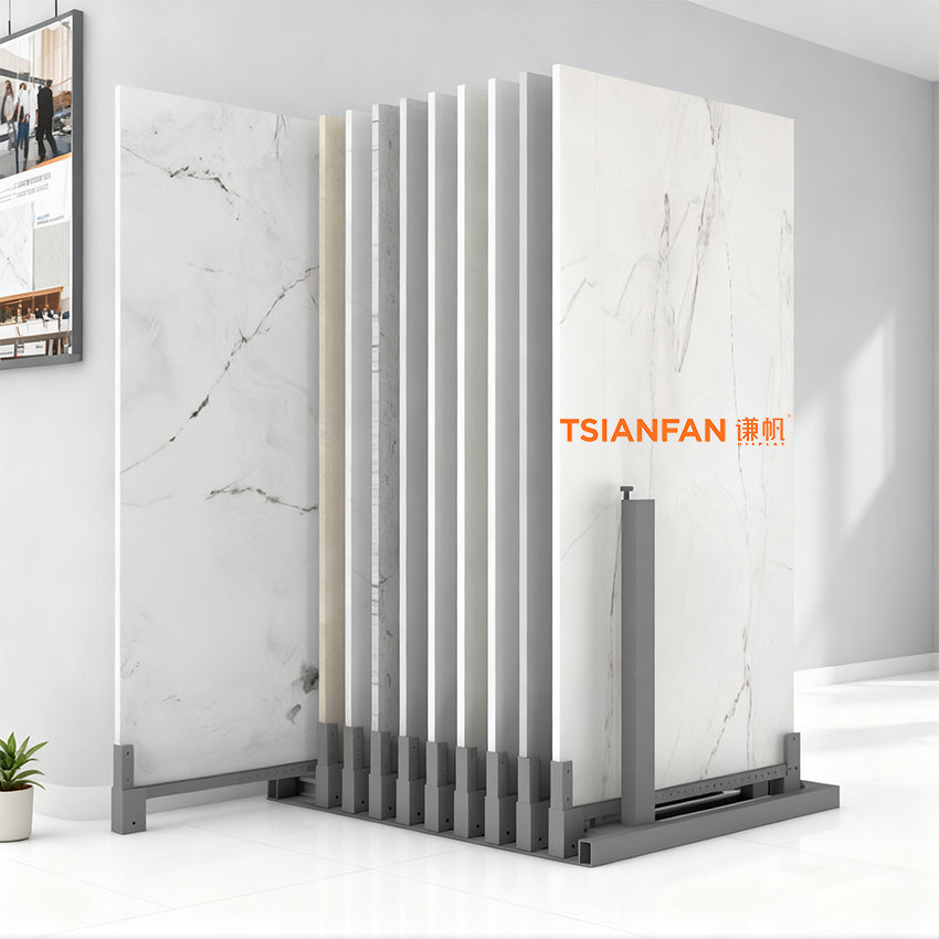 Retail ceramic tiles sliding display stand for sale-CT605