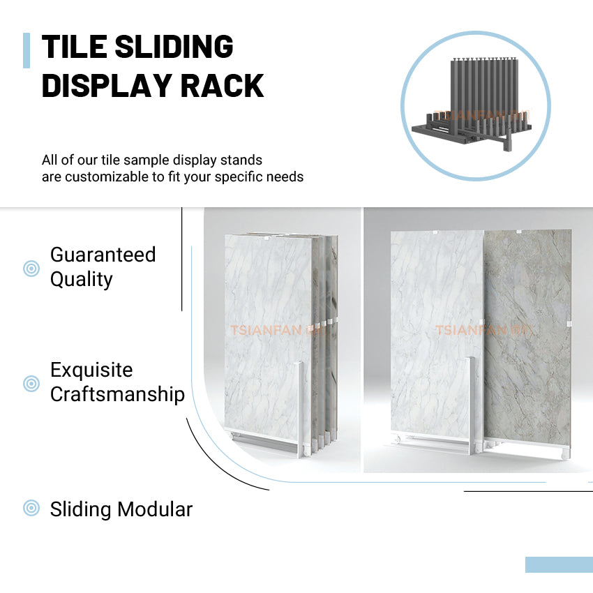 Retail ceramic tiles sliding display stand for sale-CT605