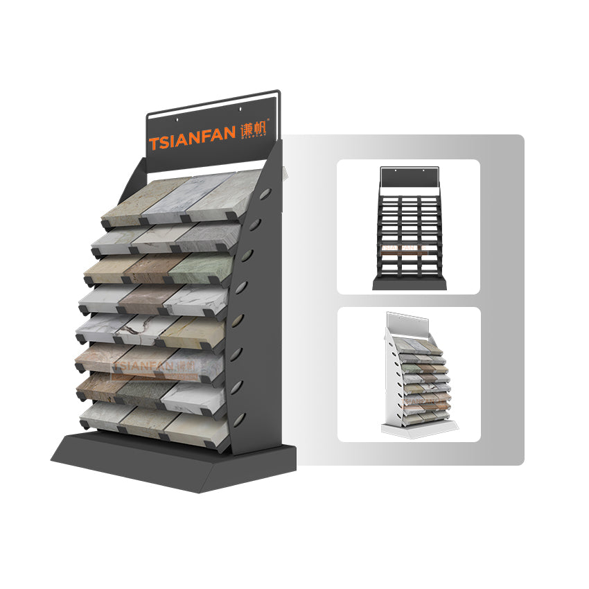 Custom ceramic tile display racks for showrooms-SRT036