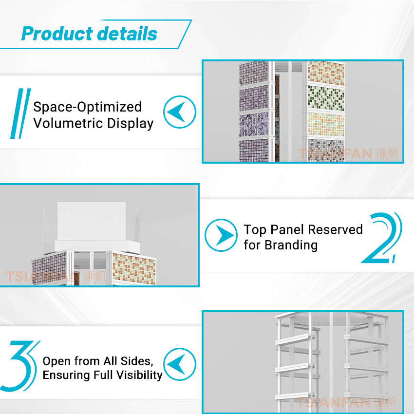 Stainless steel waterproof mosaic tile display stand-ML2002