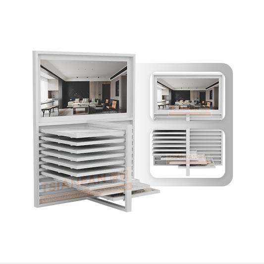 Smooth-glide sliding tile panels for heavy marble samples-CX2019