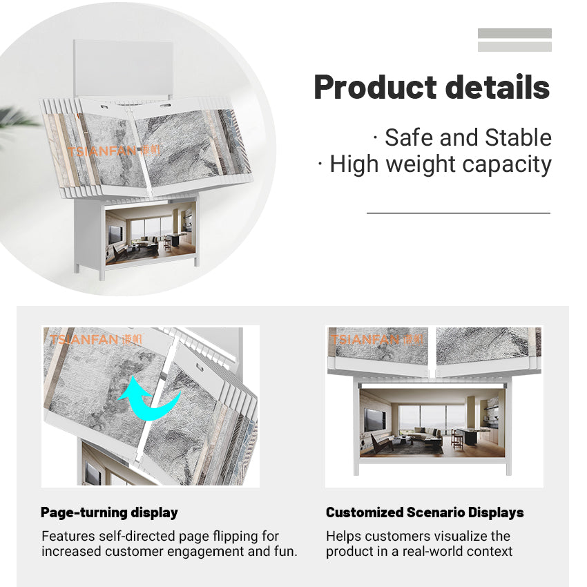 freestanding vertical carpet rack for showroom corners-DF920