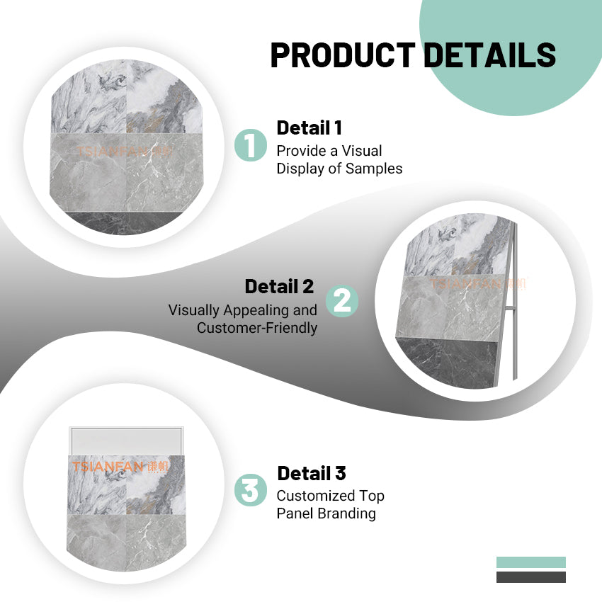 Single-sided marble slab display for high-end showrooms-SG901