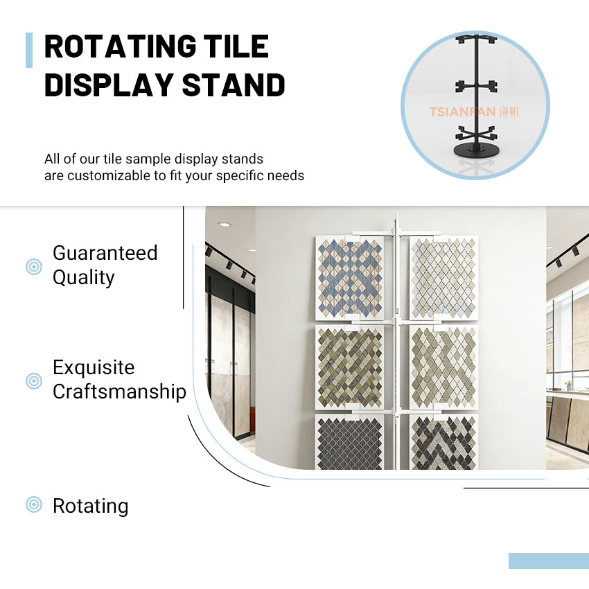 mosaic samples rotating display stand for showroom-CL313