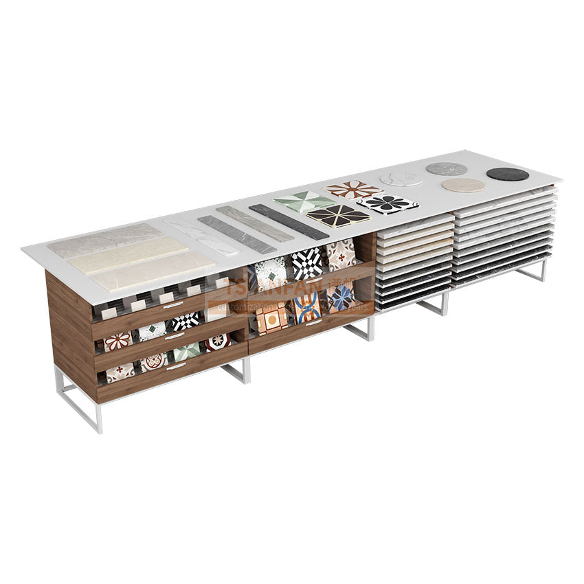 mosaic tile storage cabinet sample stone drawer-CC013