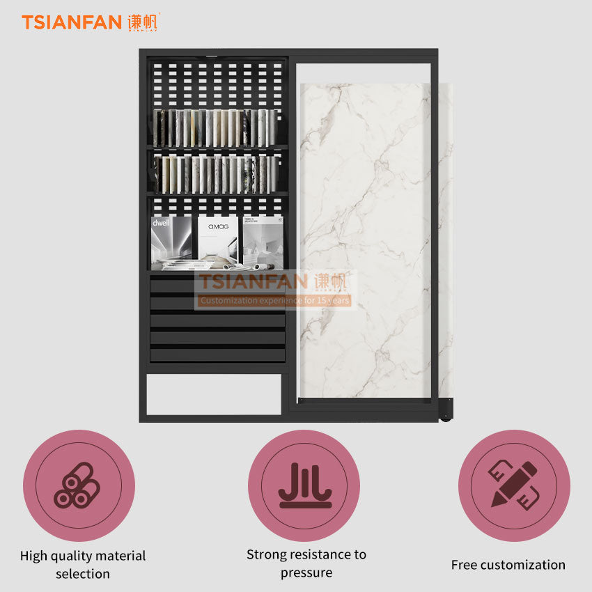 Premium ceramic tile sliding combination display cabinet display rack-CH905