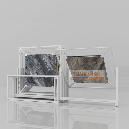 rotating tiles display stand granite display rack-CT602