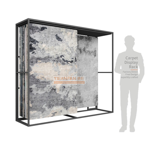 carpet sliding display stand rug display shelf-DT107