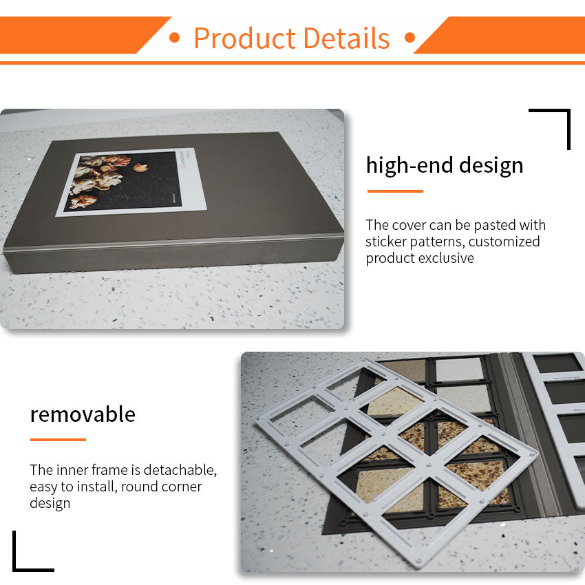 plastic sample stone display book EVA catalogue-PY-A