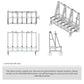 marble slab transport rack stone display stand with wheels-SD093