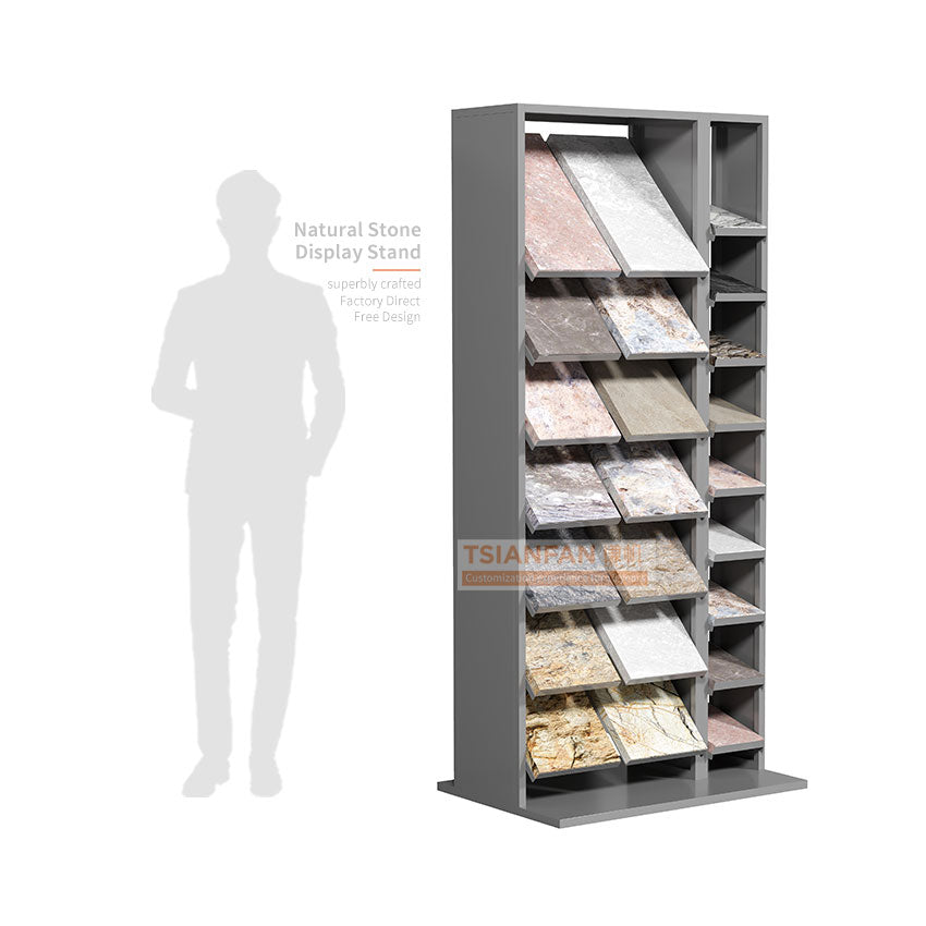 stone exhibition display racks granite sample display-SW116