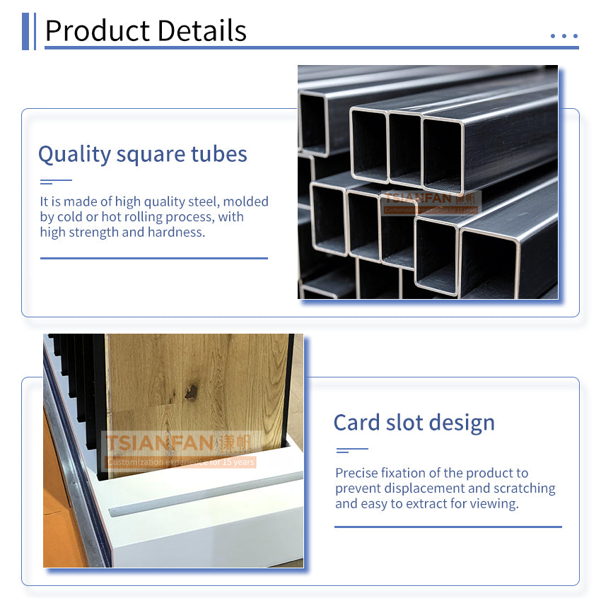 wooden floor display stand wood tile displays-WE031-2