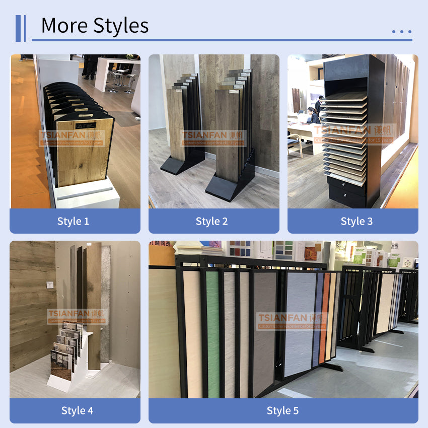 wooden floor display stand wood tile displays-WE031-2