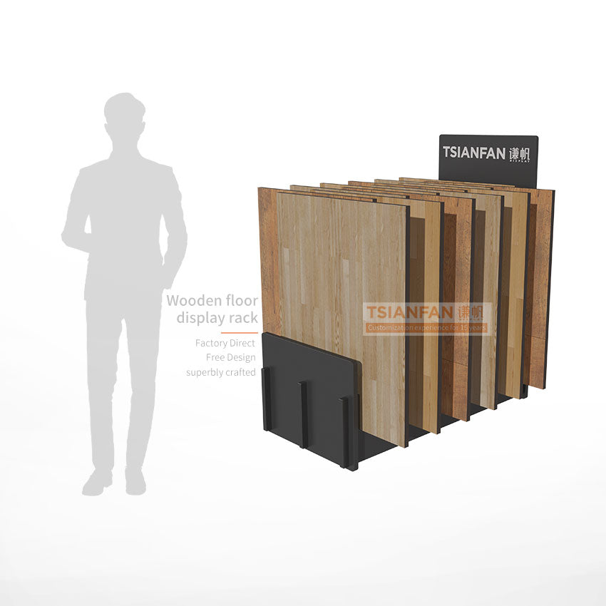 custom flooring display stand wood floor display rack-WE032