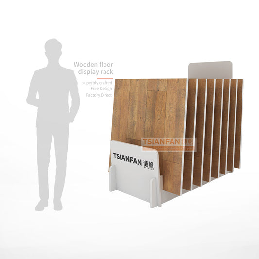 timber flooring display wood showroom display rack-WE809