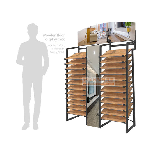 laminate flooring display stands wood showroom display case-WL1017
