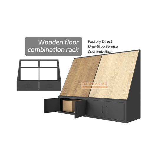 large wood floor display stand wooden tiles display-WZ906