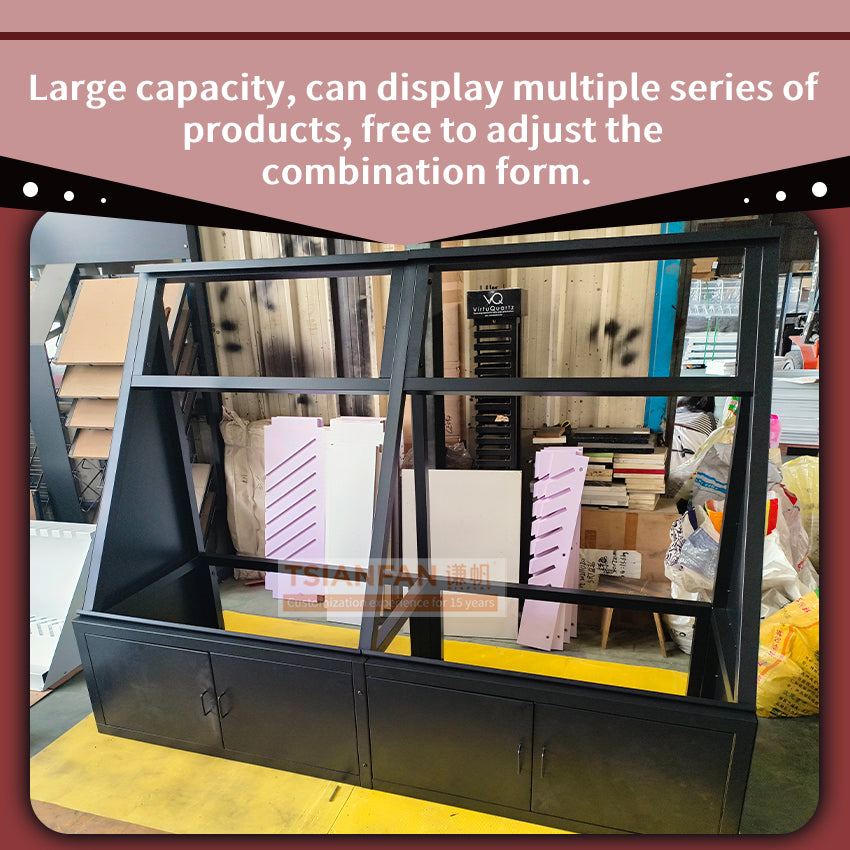 large wood floor display stand wooden tiles display-WZ906