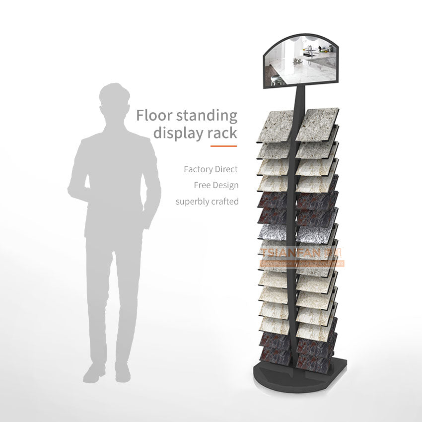 Corinthian Display Stand 12体用 1995年製箱付き Marble Rotate Sample Display Stand Stone Quartz Carousel