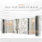 Customize Large tile marble slab page turning sliding display rack metal flooring rack-CF102